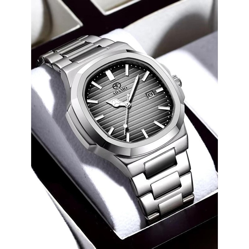 ADAMO Men Brass Printed Dial & Straps Analogue Watch 891SSM15