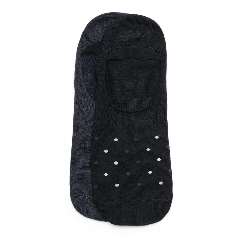 Arrow Men Pack Of 2 Printed Pure Cotton Shoe Liner Socks