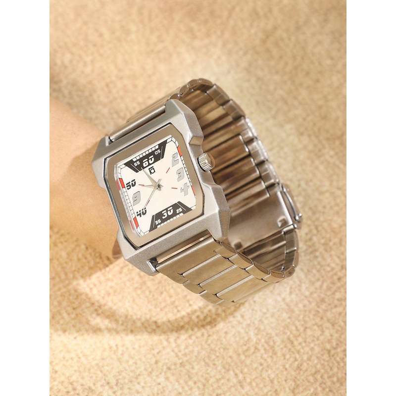 French Accent Men Dial & Stainless Steel Bracelet Style Straps Analogue Watch SW25_FAWC1009