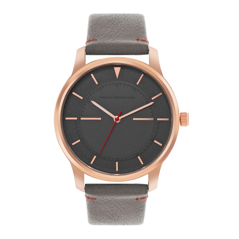 French Connection Men Dial & Leather Straps Analogue Watch FCN00053D