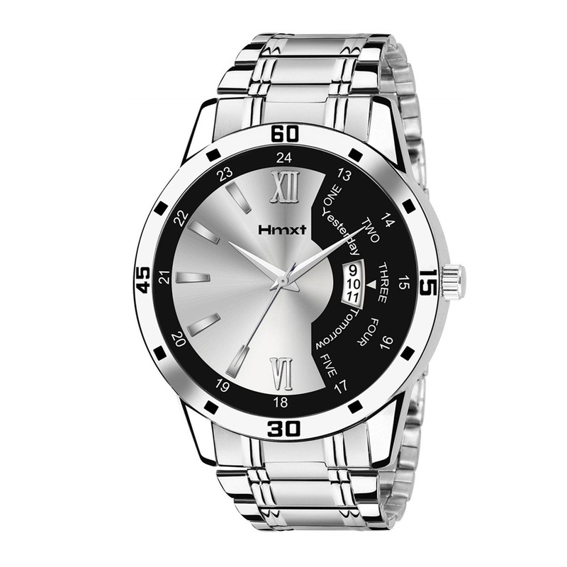 HMXT Men Printed Dial & Stainless Steel Straps Analogue Watch HMXT-1