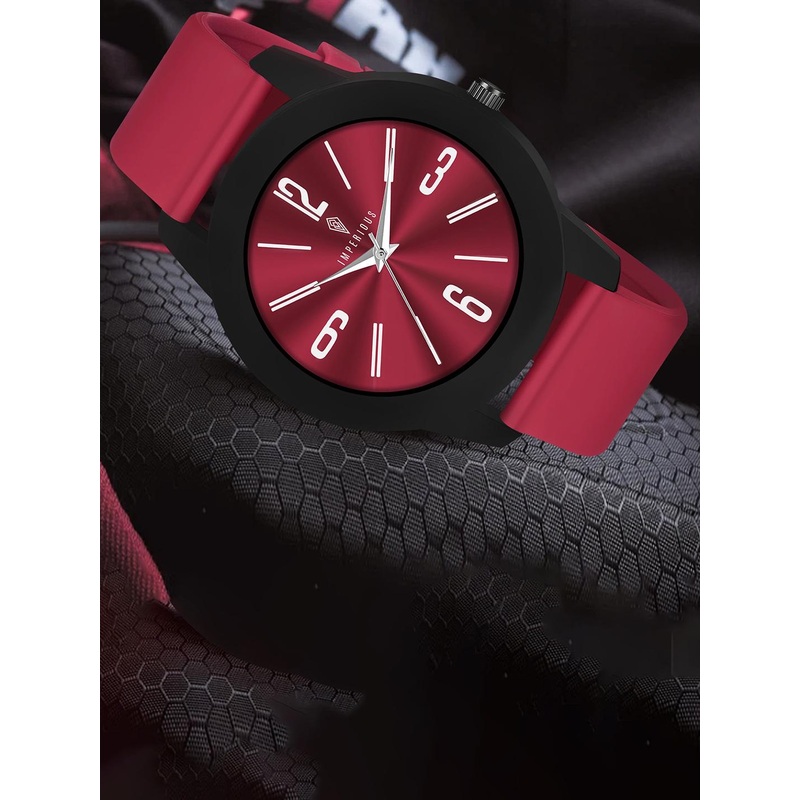 Imperious- The Royal Way Men Round Shaped Analogue Watch IMP-Maroon-M-600