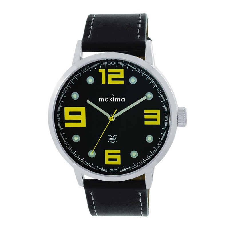 maxima Men Dial & Leather Straps Analogue Watch 67841LMGI