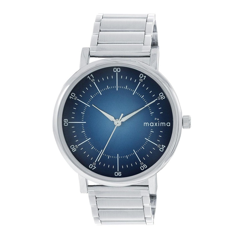 maxima Men Printed Dial & Stainless Steel Straps Analogue Watch O-68591CMGI