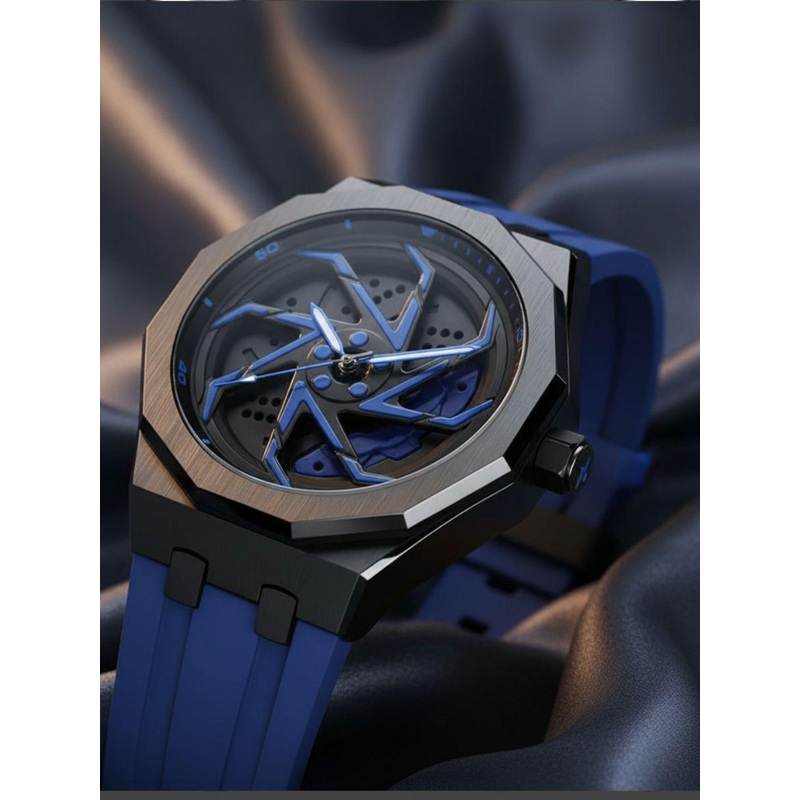 PAPIO Men Printed Dial & Bracelet Style Straps Analogue Watch MN-259 BLUE