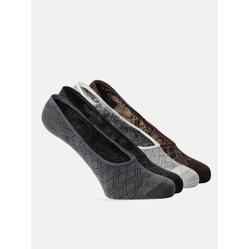 Roadster Men Pack of 4 Self-Checked Shoe Liners