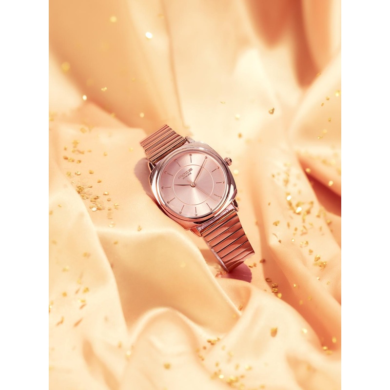 Sonata golden hour Men Embellished Dial & Stainless Steel Analogue Watch SP80117WM01