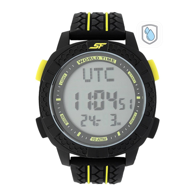 Sonata Men Black Digital Watch NK77058PP01