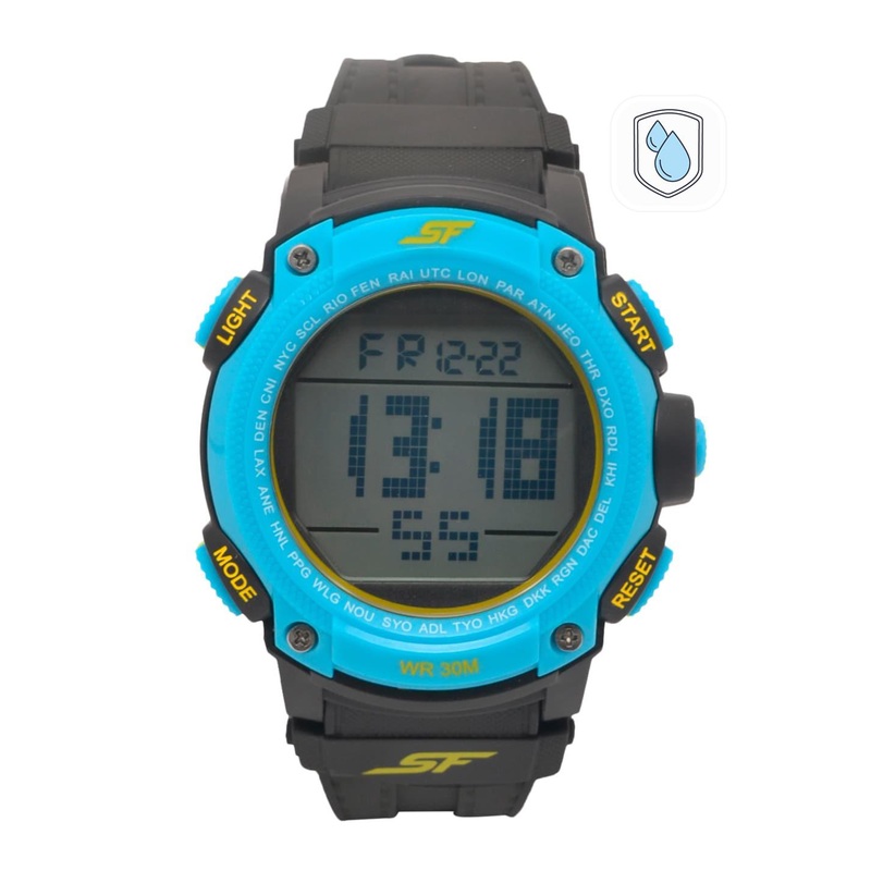 Sonata Men Blue Digital Watch 77073PP04