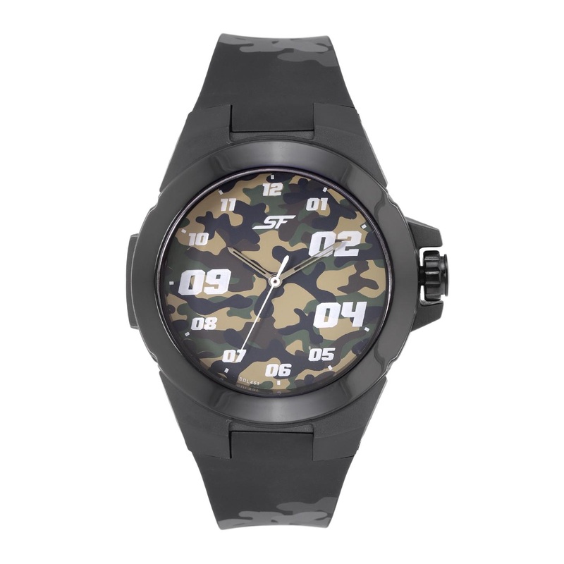 Sonata Men Camouflaged Printed Dial Regular Straps Analogue Watch NP77114PP02W
