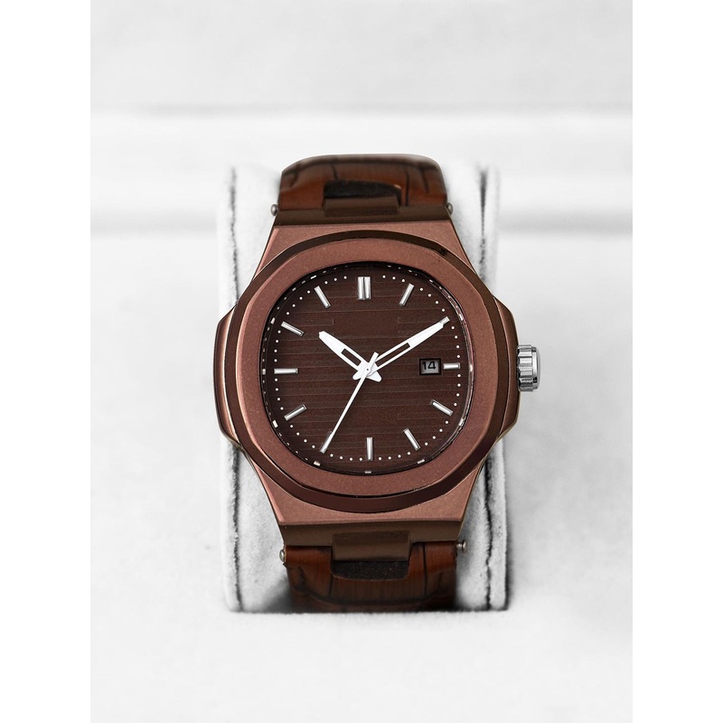 SWADESI STUFF Men Dial & Straps Analogue Watch SDS 164 BROWN