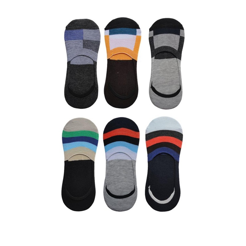 VOICI Pack Of 6 Multicolored Loafer No-Show Invisible Socks
