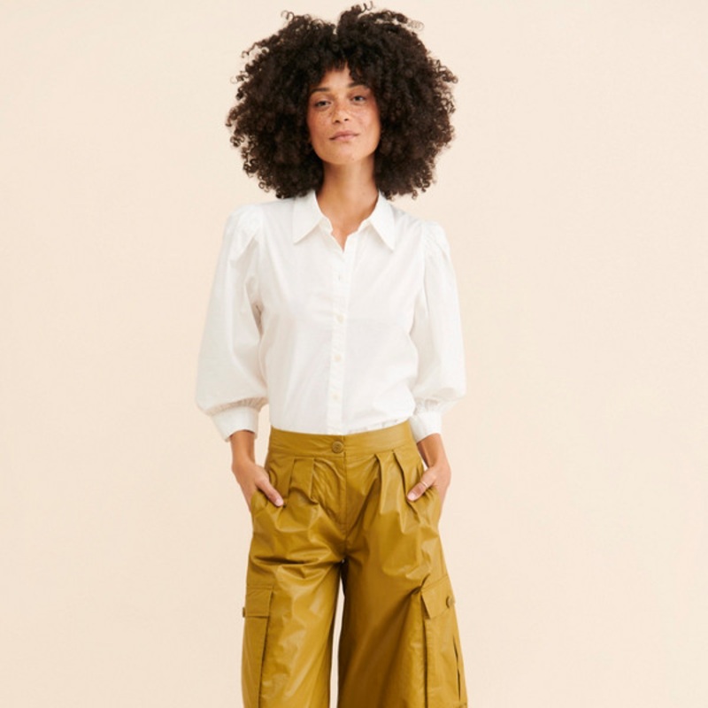 Cargo Wide Leg Vegan Leather Pants