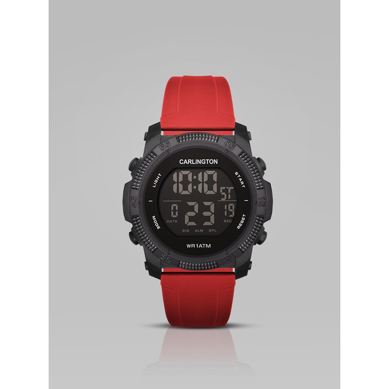 CARLINGTON Men Round Dial & Straps Digital Multi Function Watch Endurance 9133