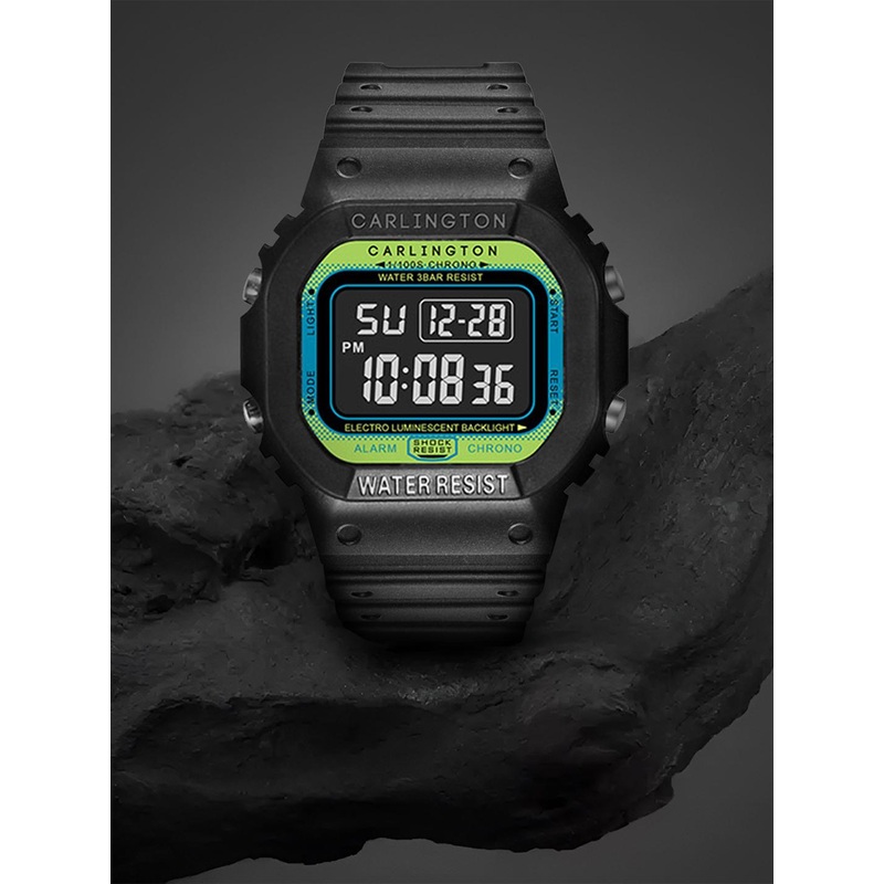 CARLINGTON Men Straps Digital Multi Function Watch Endurance 1801 Green