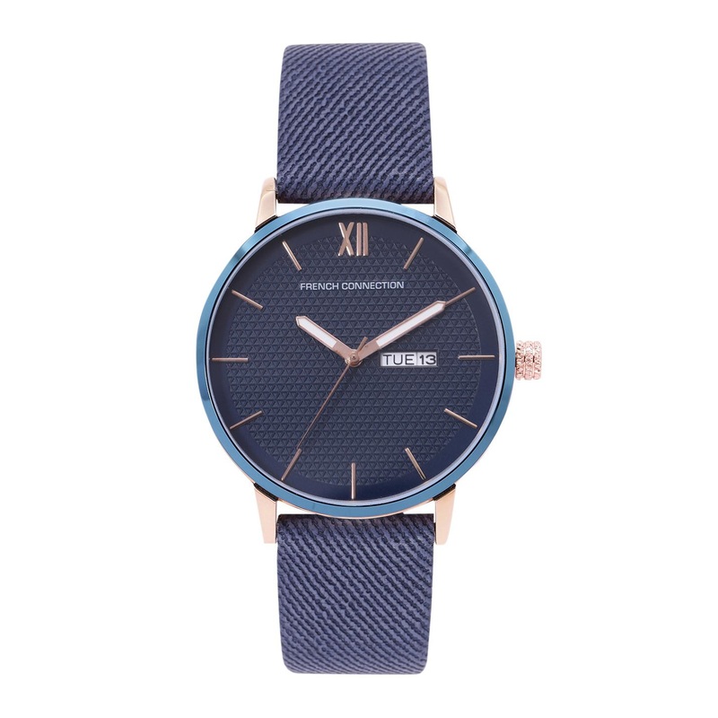 French Connection Men Leather Straps Analogue Watch