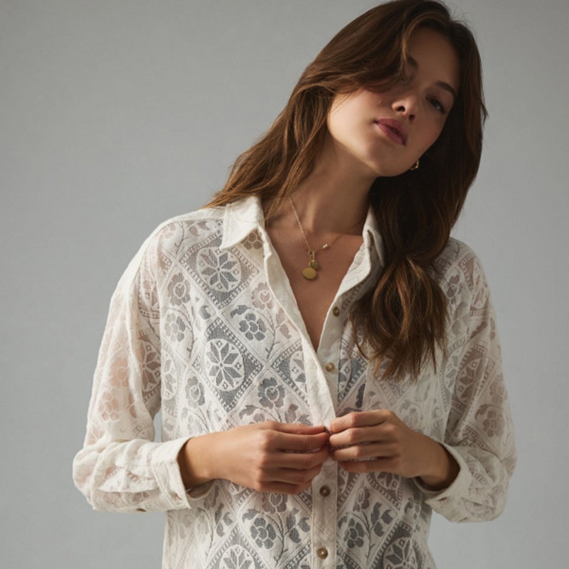 Lace Buttoned Blouse