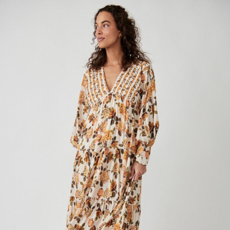 Rows Of Roses Maxi Dress