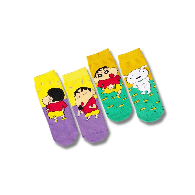 Thela Gaadi Pack Of 2 Shinchan Print Ankle-Length Socks