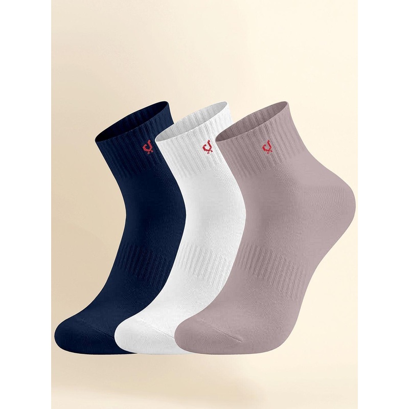 Trendmalls Unisex Pack 3 Cotton Blend Socks  Ankle Length Fit Athletic Odour Free