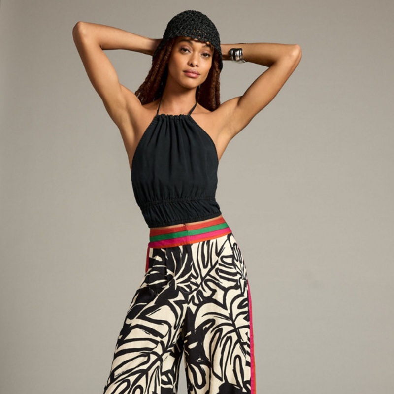 Wide-Leg Linen Pants