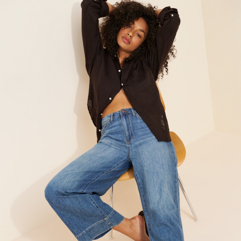 Dakota Cropped Super Wide Jeans