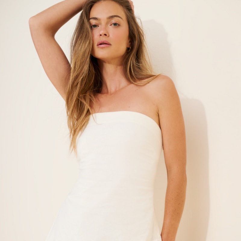 Linen Long Line Tube Top