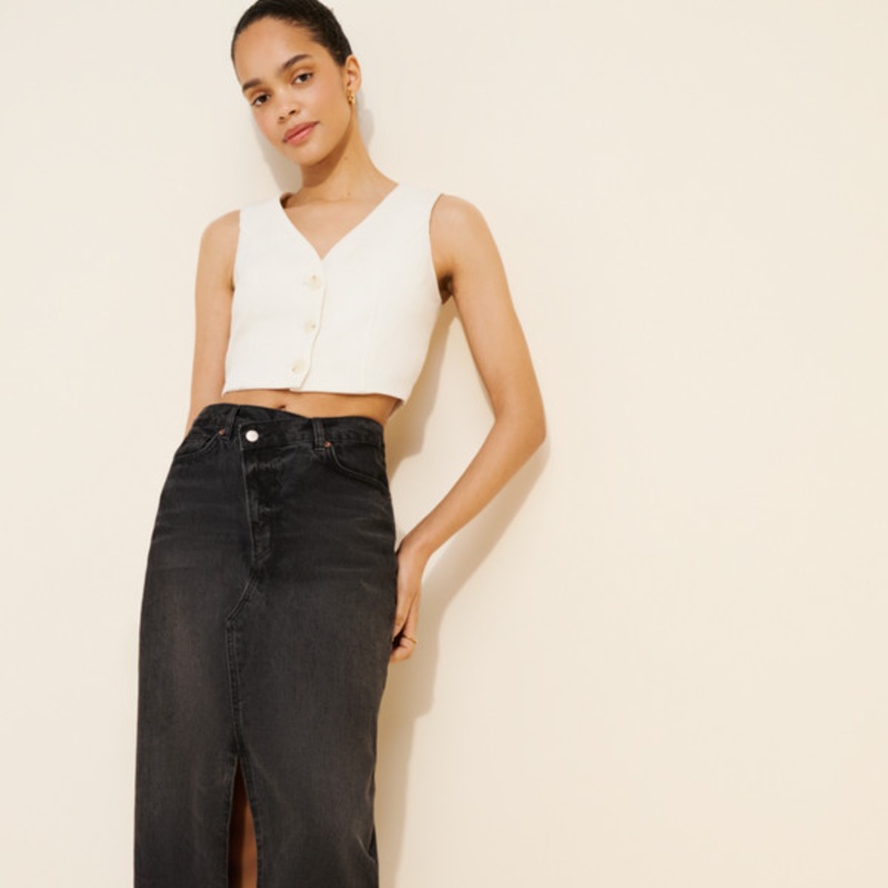 Nila Long Denim Skirt