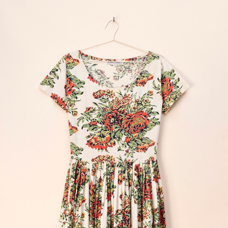Vintage Norma Kamali Floral Dress