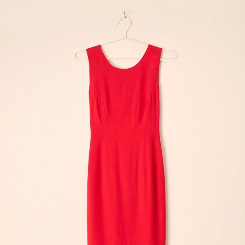 Vintage Versace Red Cutout Dress