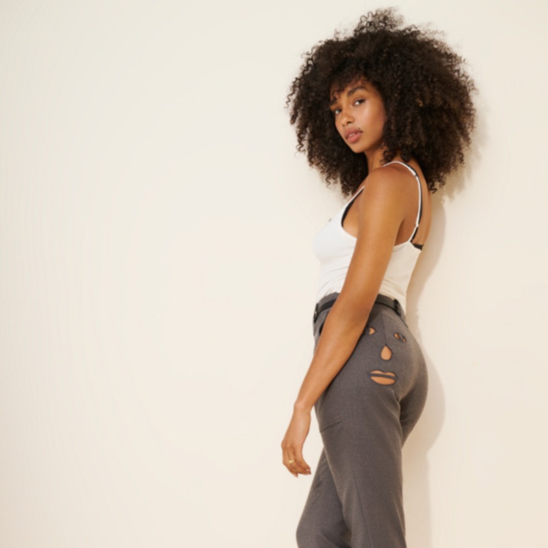 Face Cut Out Pants