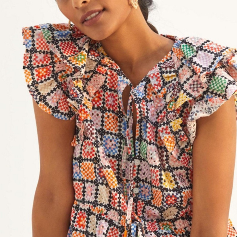 Ruffled Buttondown Blouse