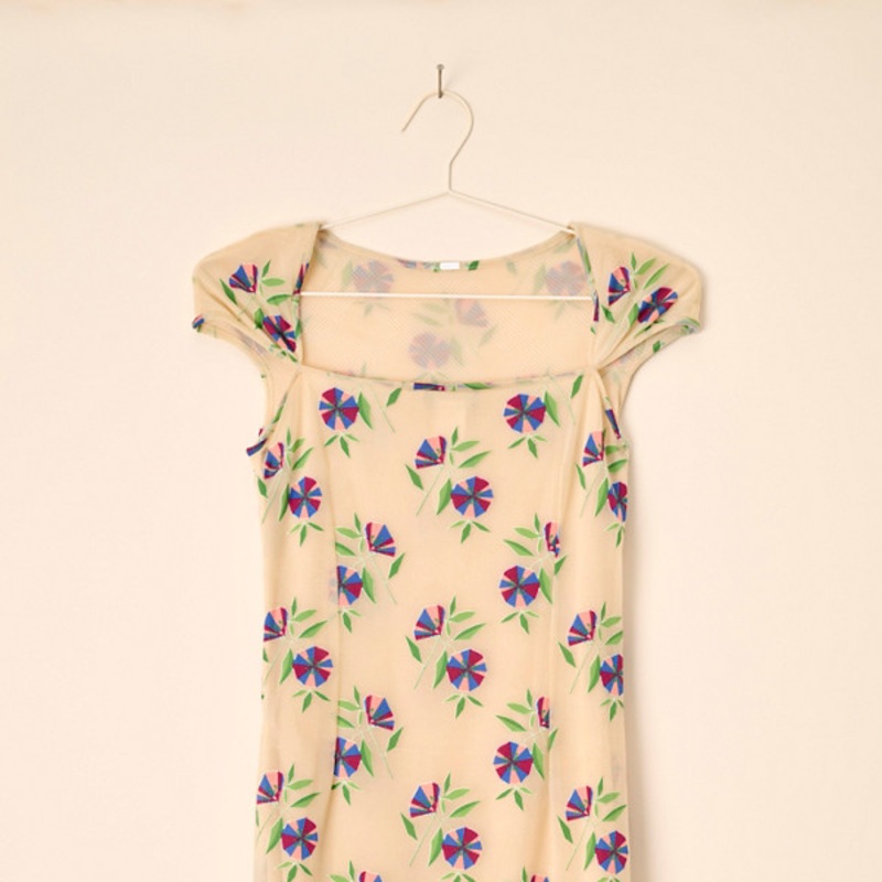 Vintage Versace Cap Sleeve Mini Dress