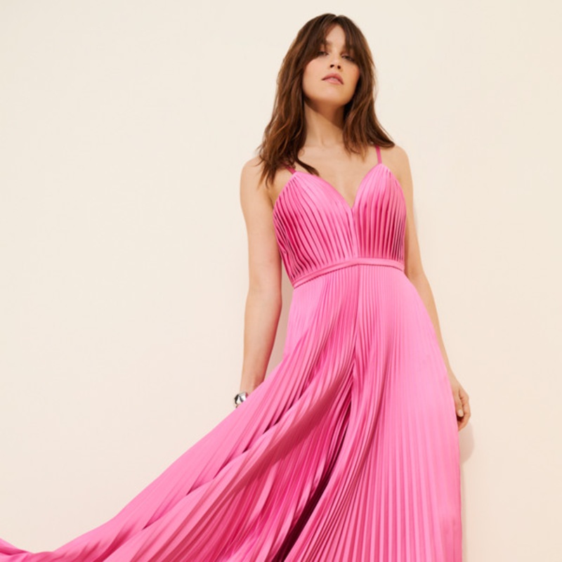 Pleated Wide Leg Jumpsuit