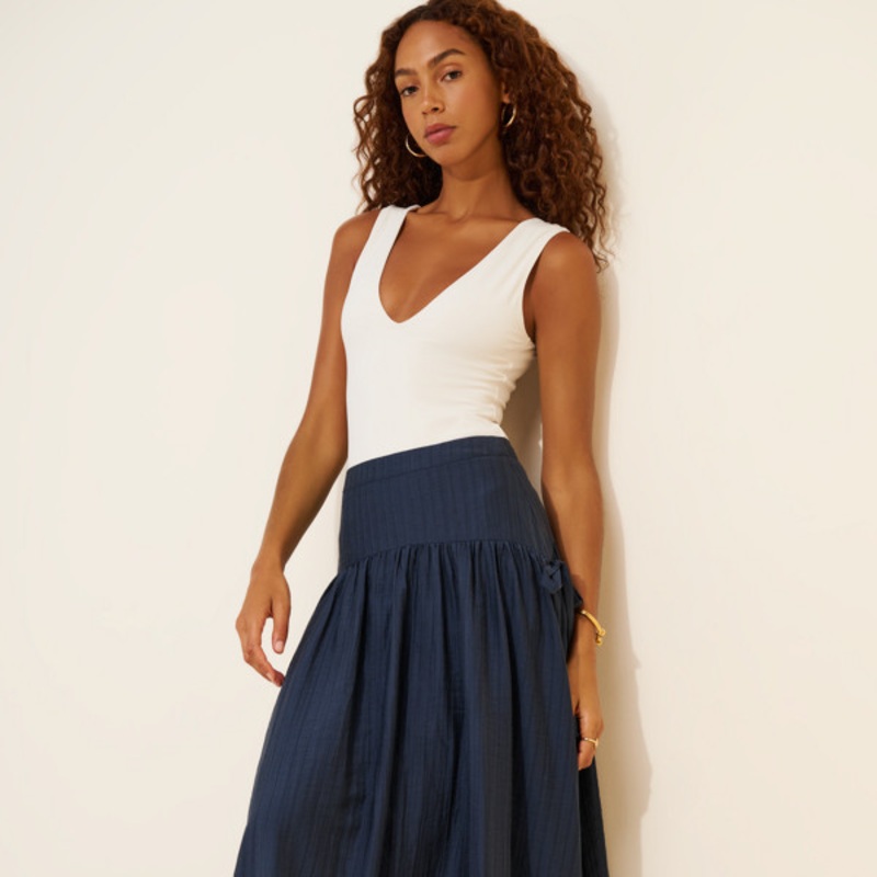 Ribbon Detail Maxi Skirt