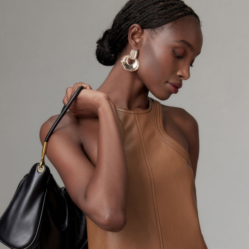 Vegan Leather Cross-Back Tank