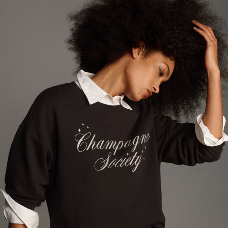 Champagne Society Graphic Sweatshirt