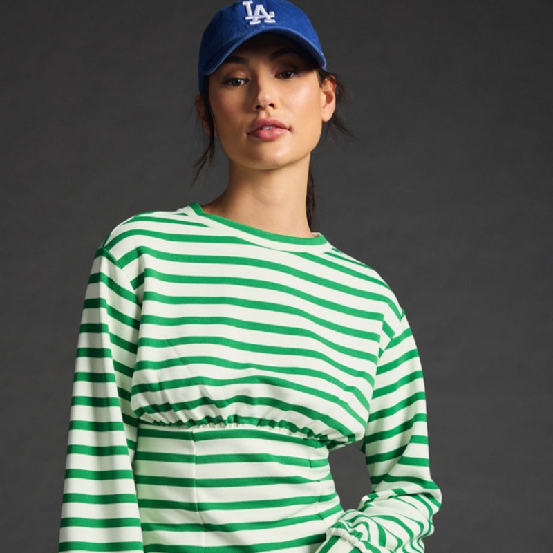 Corset-Waist Sweatshirt