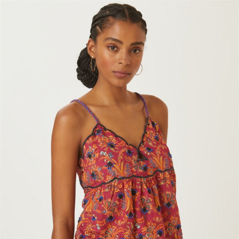 Embroidered Babydoll Cami