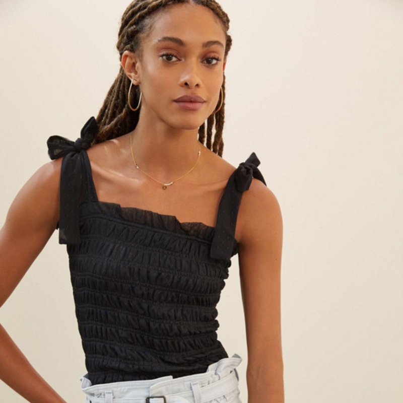 Ruched Bow-Tie Tank