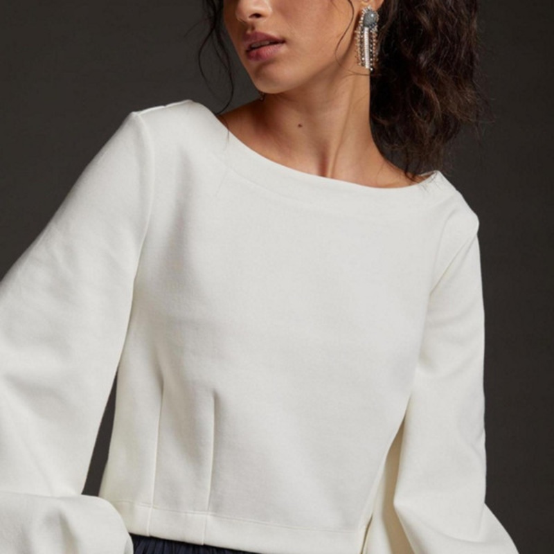 Tie-Back Ponte Pullover