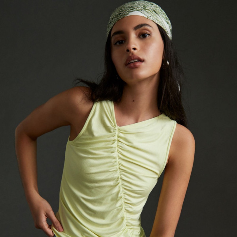 Diagonal Ruched Tank