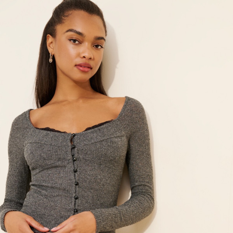 Knit Seamed Cardigan