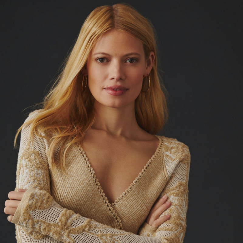 Lace-Sleeved Sweater