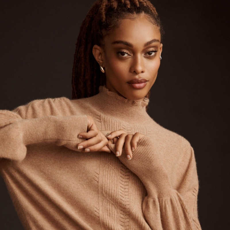 Cashmere Ruffle Sweater