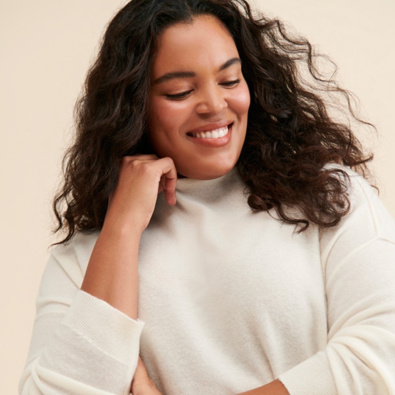 The Alani Oversized Cashmere Mock-Neck Sweater