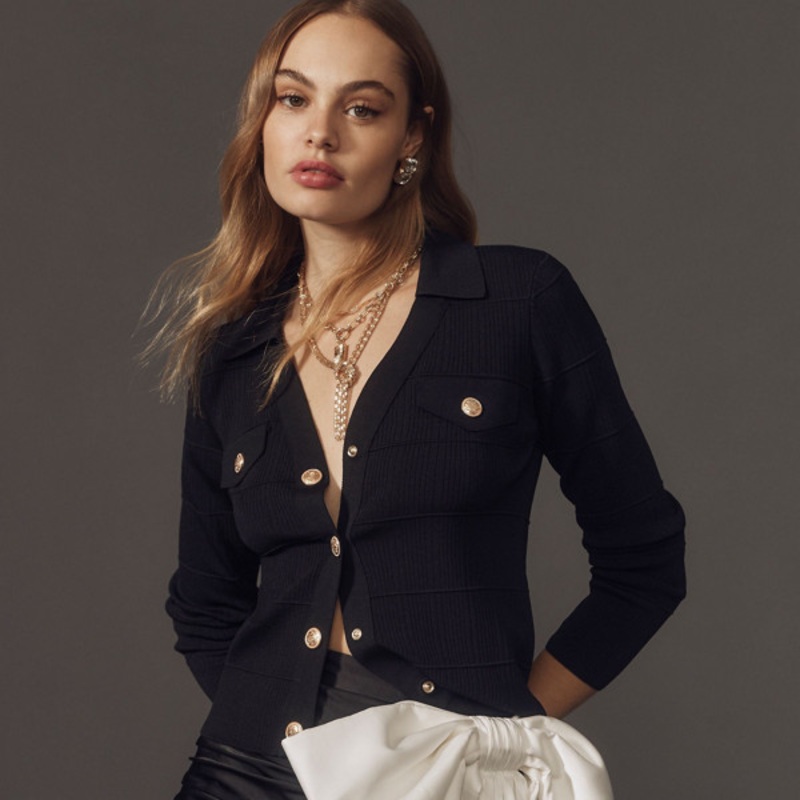 Collared Cardigan Sweater