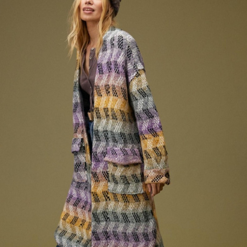 Multicolored Sweater Coat