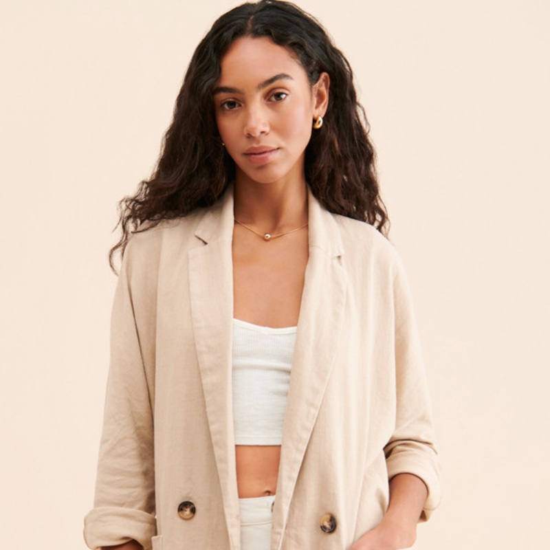 Relaxed Double-Breasted Blazer