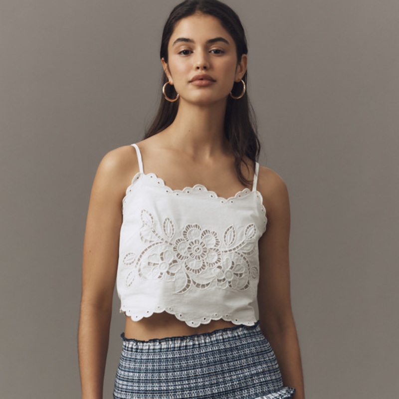 Smocked Flounce Mini Skirt